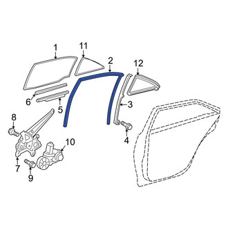 Toyota OE - Rear Left Window Channel