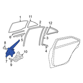 Toyota OE - Rear Left Window Regulator