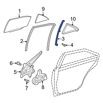 Toyota OE - Rear Right Door Window Division Bar