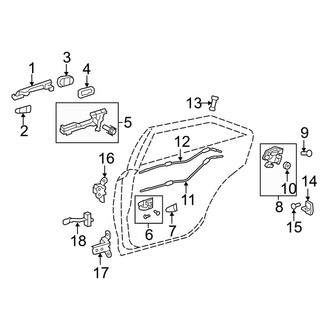 Toyota OE - Rear Door - Lock & Hardware (Hybrid)