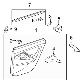Toyota OE - Rear Door - Interior Trim (Hybrid)