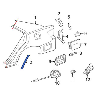 Toyota OE - Rear Left Side Body Trim Protector