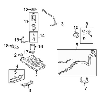Toyota OE - Fuel System Components (Japan Built), (2.4L)