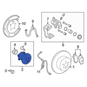 Toyota OE - Rear Right Wheel Bearing and Hub Assembly