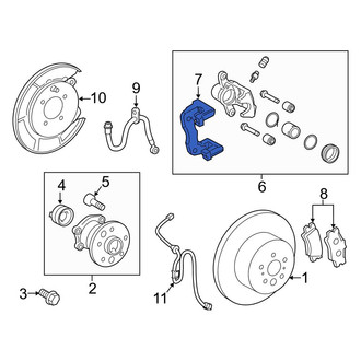 Toyota OE - Front Right Disc Brake Caliper Bracket