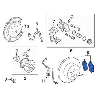 Toyota OE - Rear Disc Brake Pad Set