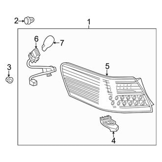 Toyota OE - Rear Lamps - Combination Lamps (USA Built), (Hybrid)