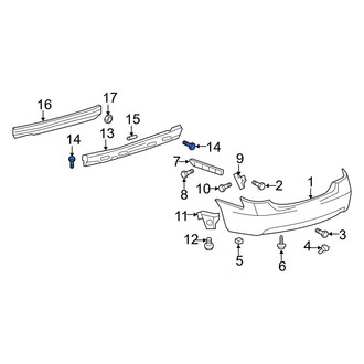 Toyota OE - Rear Bumper Impact Absorber Bolt