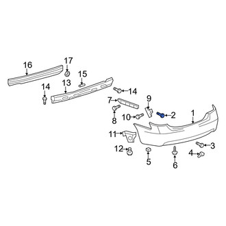 Toyota OE - Rear Bumper Cover Spacer