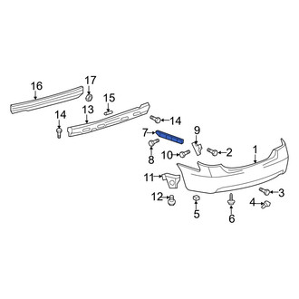 Toyota OE - Rear Left Bumper Cover Support Rail