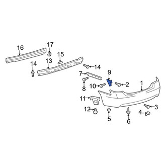 Toyota OE - Rear Left Bumper Cover Bracket