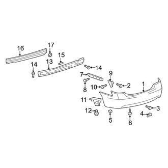 Toyota OE - Rear Bumper - Bumper & Components (2.4L)