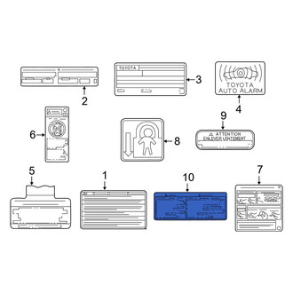 Toyota OE - Tire Information Label