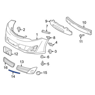Toyota OE - Front Right Bumper Trim
