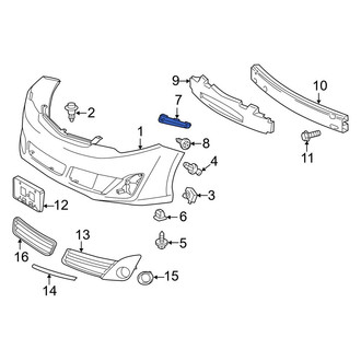 Toyota OE - Front Left Bumper Cover Support Rail