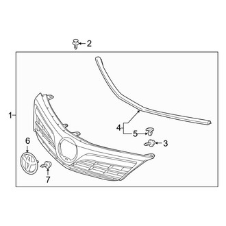 Toyota OE - Front Bumper & Grille - Grille & Components (LE / XLE)