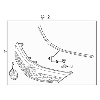 Toyota OE - Front Bumper & Grille - Grille & Components (SE)