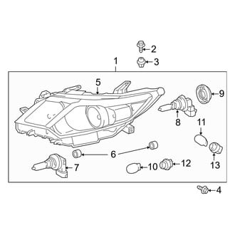 Toyota OE - Front Lamps - Headlamp Components (Gas)