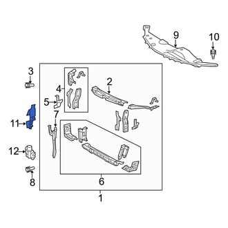 Toyota OE - Front Left Radiator Support Baffle