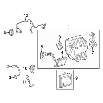 Toyota OE - Air Conditioner & Heater - Evaporator & Heater Components (With Auto A/C)