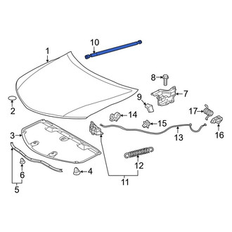 Toyota OE - Left Hood Lift Support