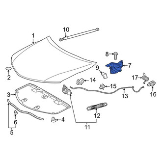 Toyota OE - Front Left Hood Hinge