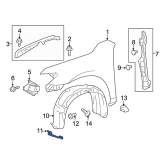 Toyota OE - Front Left Fender Liner Support Bracket