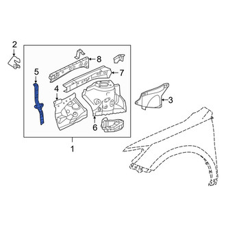 Toyota OE - Front Left Fender Apron Extension