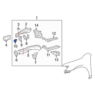 Toyota OE - Front Left Fender Gusset