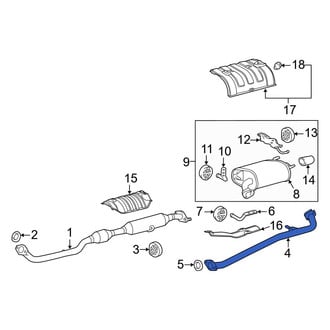Toyota OE - Center Exhaust Intermediate Pipe