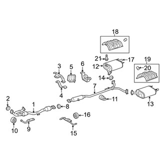 Toyota OE - Exhaust System - Exhaust Components (3.5L)