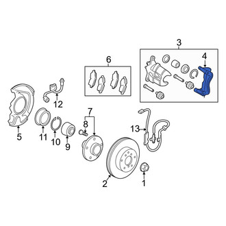 Toyota OE - Front Left Disc Brake Caliper Bracket
