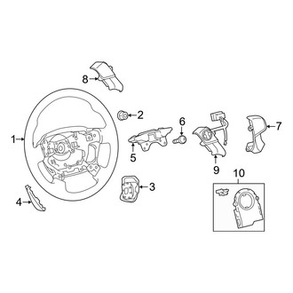 Toyota OE - Steering Wheel & Trim (4 Spoke), (Gas)