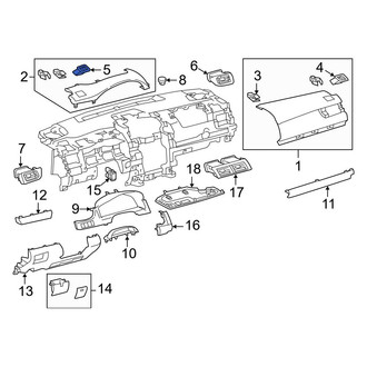 Toyota OE - Left Dashboard Air Vent Trim