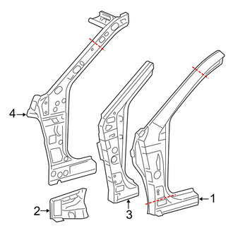 Toyota OE - Pillars, Rocker & Floor - Hinge Pillar (Gas)