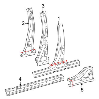 Toyota OE - Pillars, Rocker & Floor - Center Pillar & Rocker (Gas)