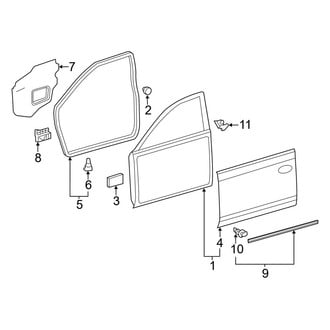 Toyota OE - Front Door - Door & Components (L / LE / SE / XLE)