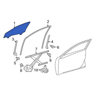 Toyota OE - Front Right Door Glass