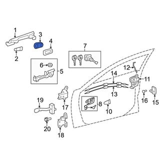 Toyota OE - Front Exterior Door Handle Cover