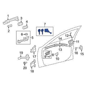 Toyota OE - Front Left Door Lock Cylinder