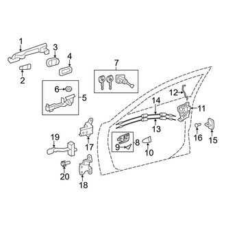 Toyota OE - Front Door - Lock & Hardware