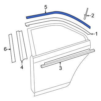 Toyota OE - Rear Left Upper Black Out Tape