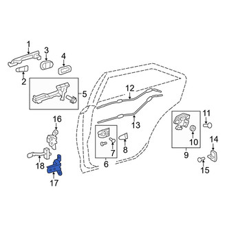 Toyota OE - Rear Left Lower Door Hinge
