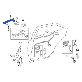 Toyota OE - Rear Outer Exterior Door Handle