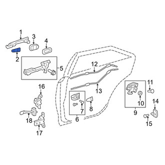 Toyota OE - Rear Exterior Door Handle Pad