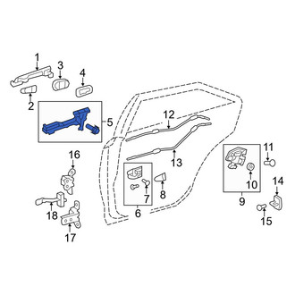 Toyota OE - Rear Left Exterior Door Handle Base