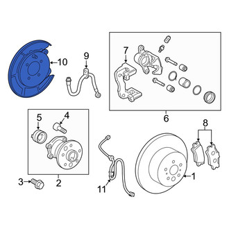 Toyota OE - Rear Left Brake Dust Shield