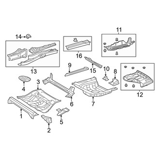 Toyota OE - Rear Body & Floor - Floor & Rails (Gas)