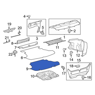 Toyota OE - Rear Floor Carpet