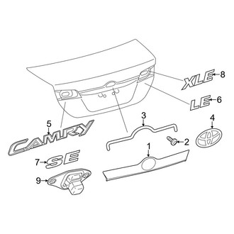 Toyota OE - Trunk Lid - Exterior Trim